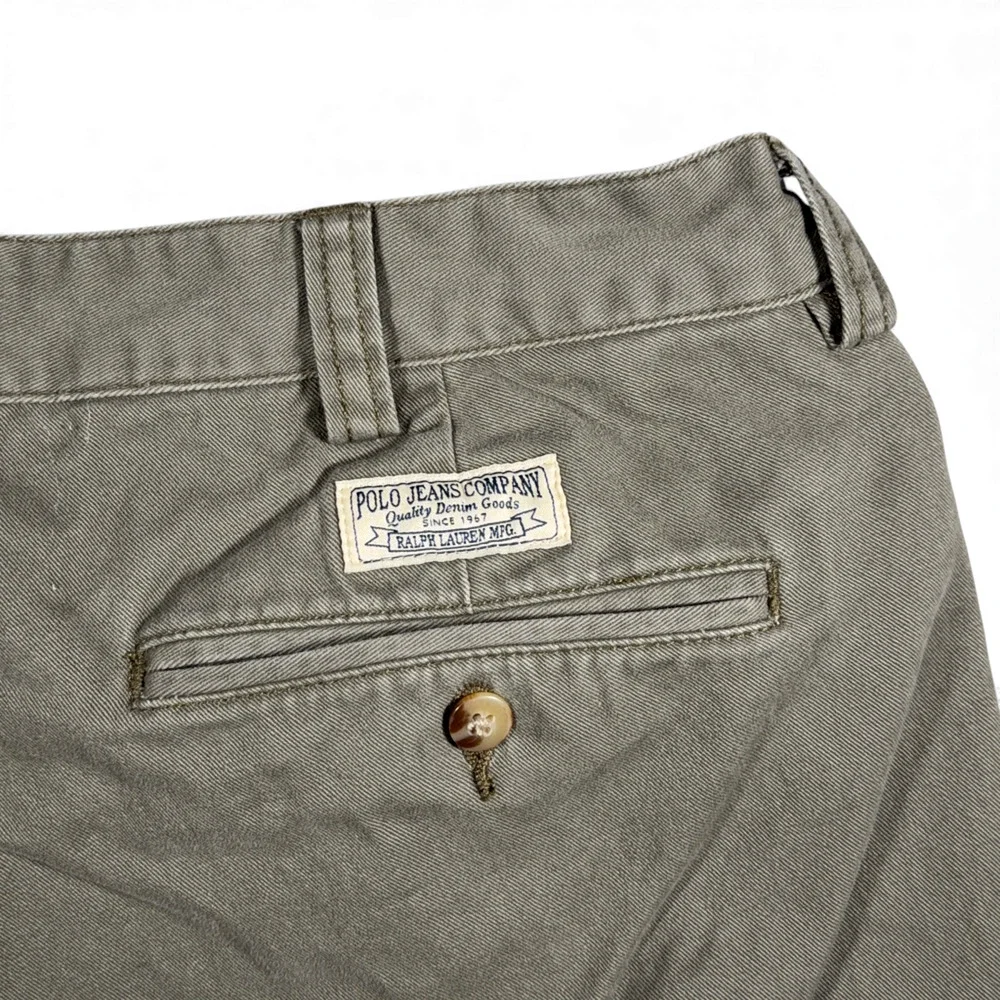 Polo Jeans Co Pants Mens 34x30 Green Ralph Lauren Chino Military Straight Y2K